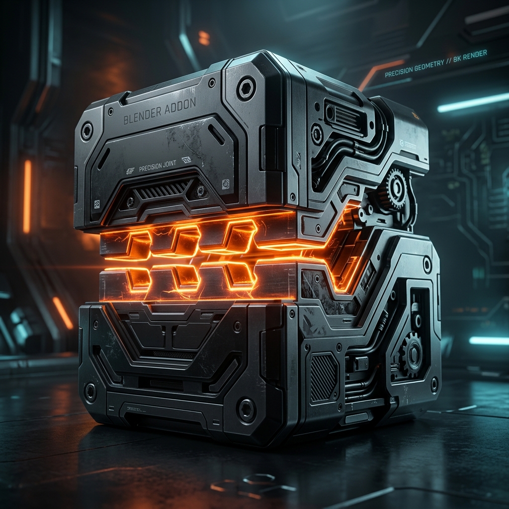 Cut & Key Addon Dovetail Joint 3D Render
